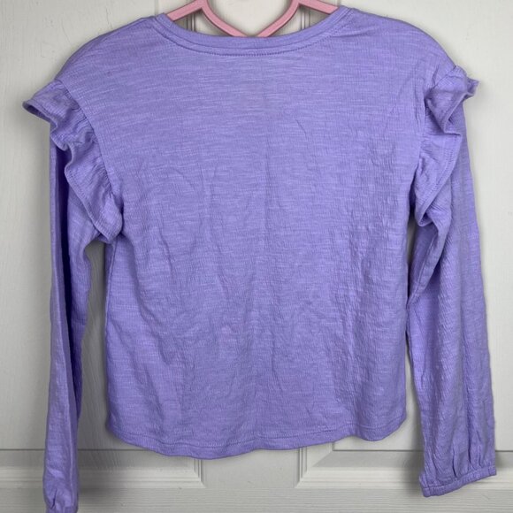 Cat & Jack Lavender Long Sleeve Flutter - Picture 3 of 10